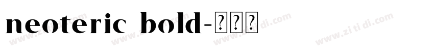 neoteric bold字体转换